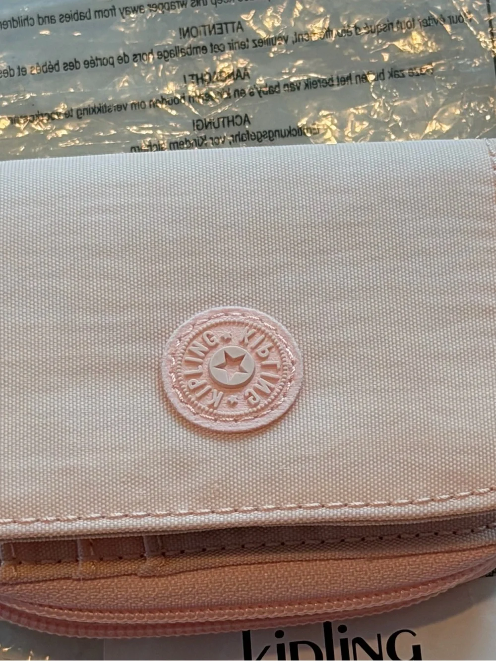 Kipling Tops Pink Sands Zip Wallet